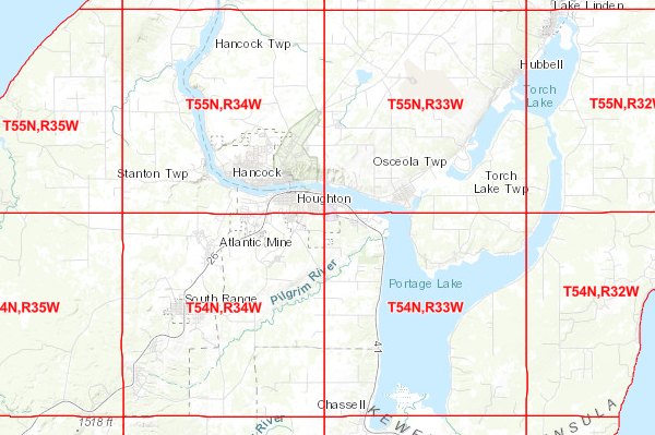Michigan Township and Range Sections (PLSS)